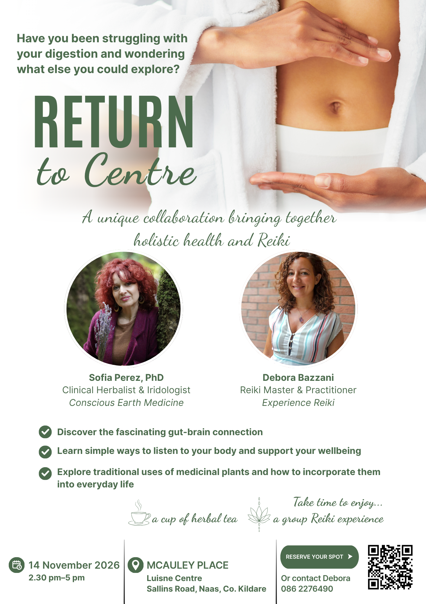 Debora Bazzani, Reiki Practitioner and founder of Experience Reiki, at her stand at Mind Body Experience at the RDS, in Dublin