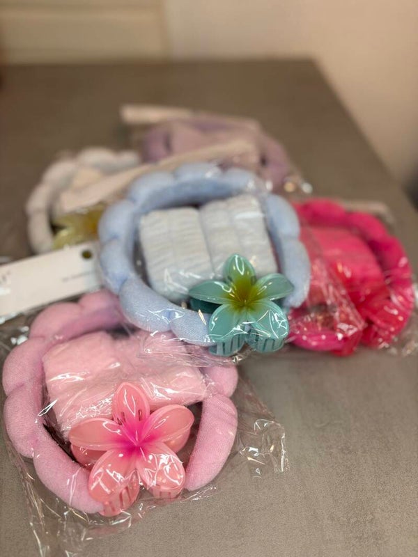 Conjunto de celpa,muñequeras y pinza