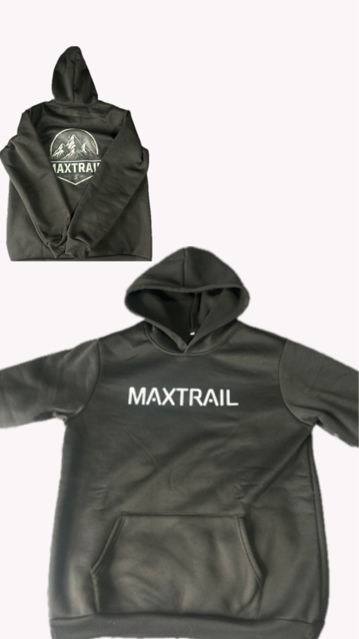 Maxtrail Front and Back Print Terry Cotton Hoodie