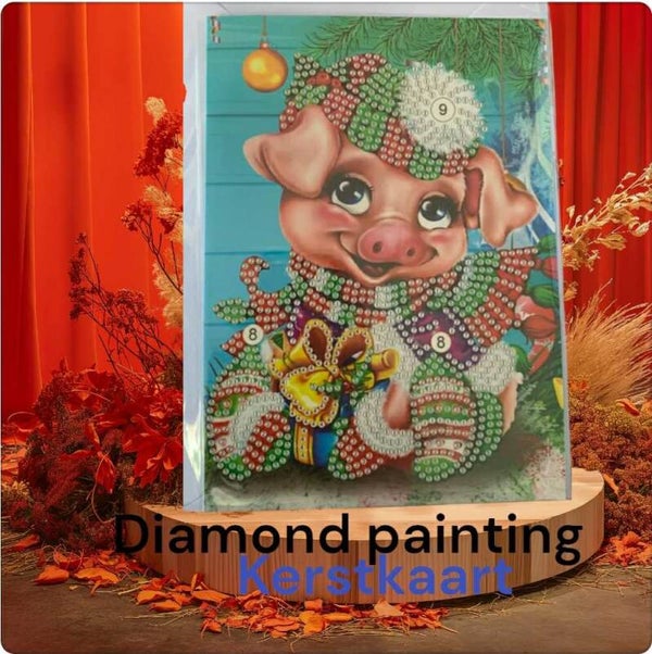 diamond painting kerstkaart