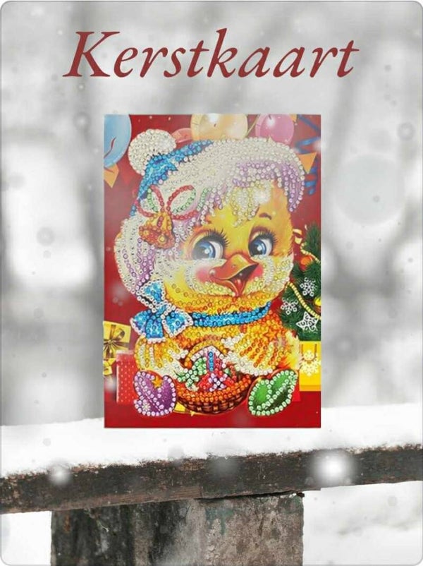 Diamond painting kerstkaart