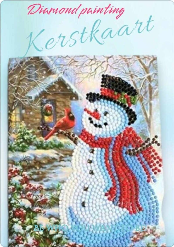 Diamond painting kerstkaart