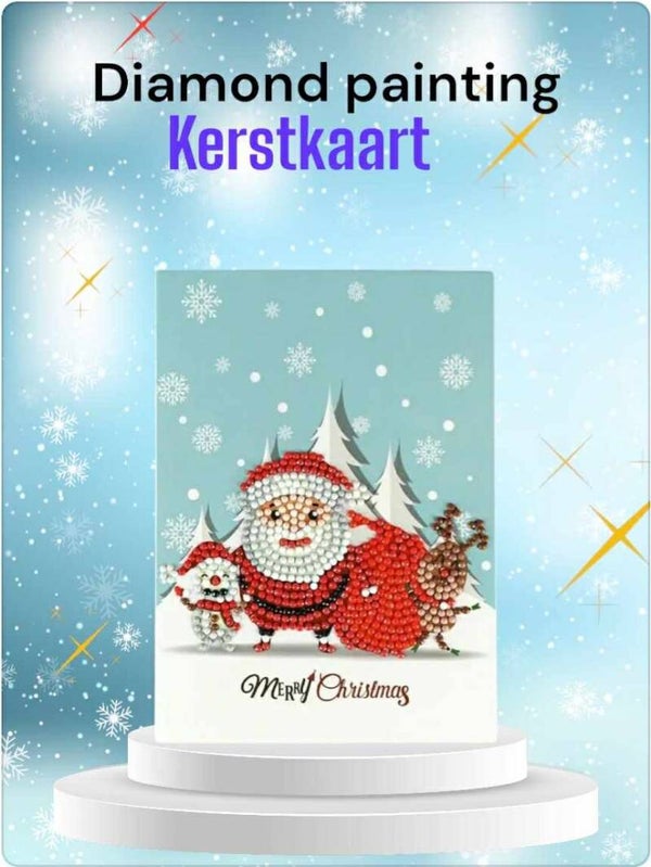 Diamond painting kerstkaart