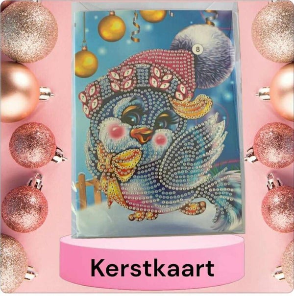 Diamond painting kerstkaart