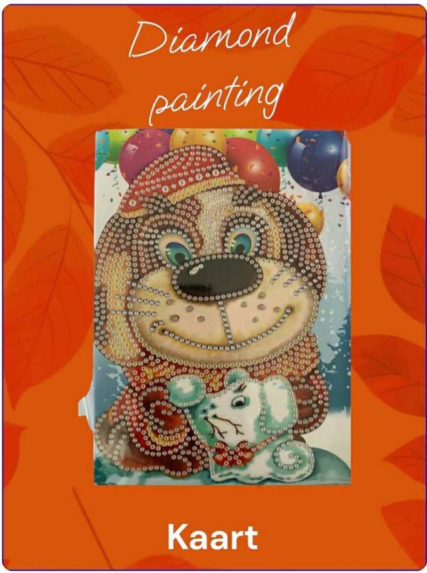 Diamond painting kerstkaart