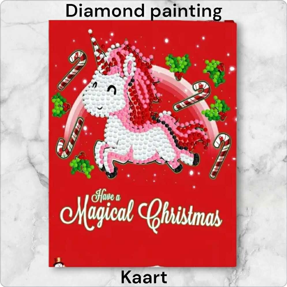 Diamond painting kerstkaart