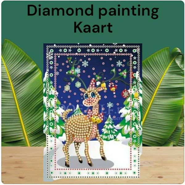 Diamond painting kerstkaart