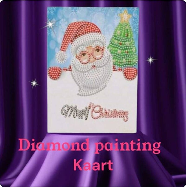 Diamond painting kerstkaart