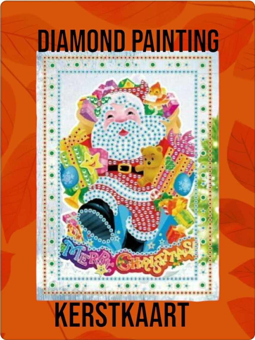 Diamond painting kerstkaart