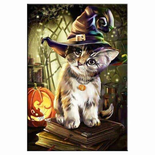 18. poes halloween – 50x40 cm – vierkante stenen