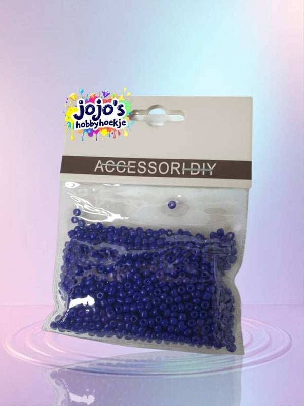 Donkerblauwe Ronde Kralen 3mm – Perfect voor DIY Armbanden, Kettingen en Meer