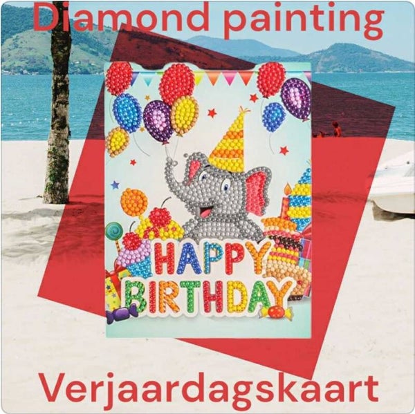 diamond painting verjaardagskaart