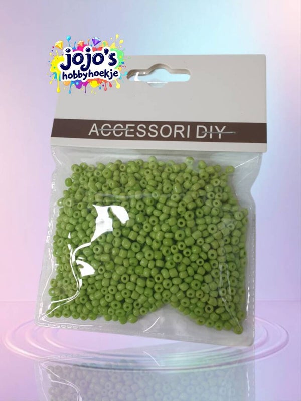 Mosgroene Ronde Kralen 3mm – Perfect voor DIY Armbanden, Kettingen en Meer