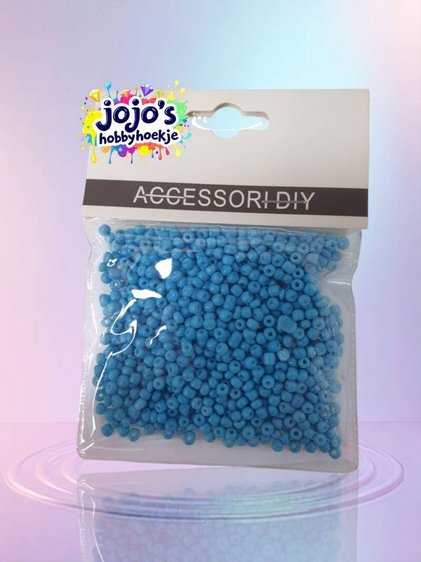 Blauwe Ronde Kralen 3mm – Perfect voor DIY Armbanden en Kettingen