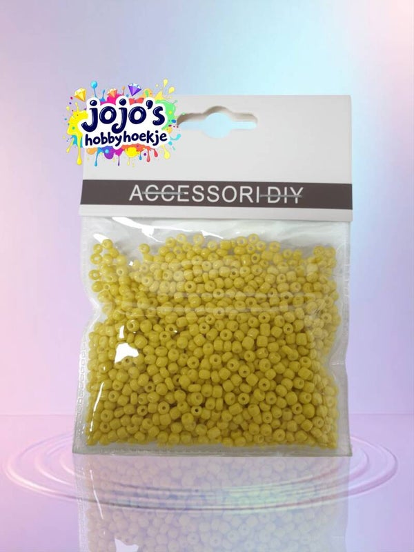 Gele Ronde Kralen 3mm – Perfect voor DIY Armbanden, Kettingen en Knutselwerk