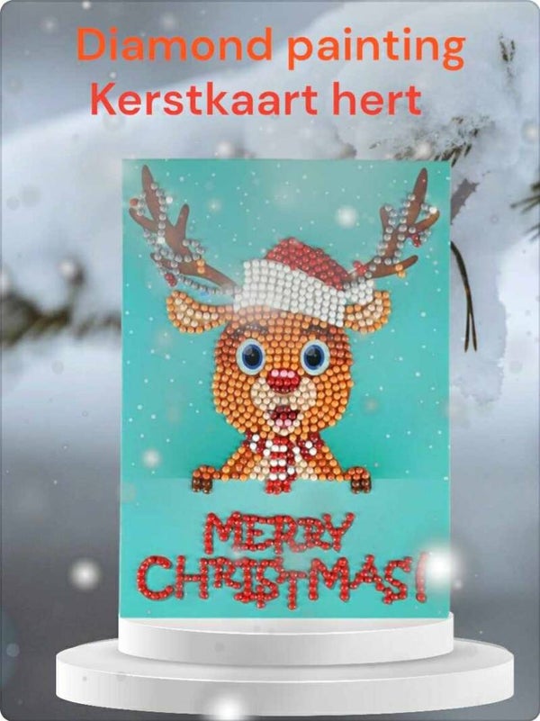 Diamond painting kerstkaart