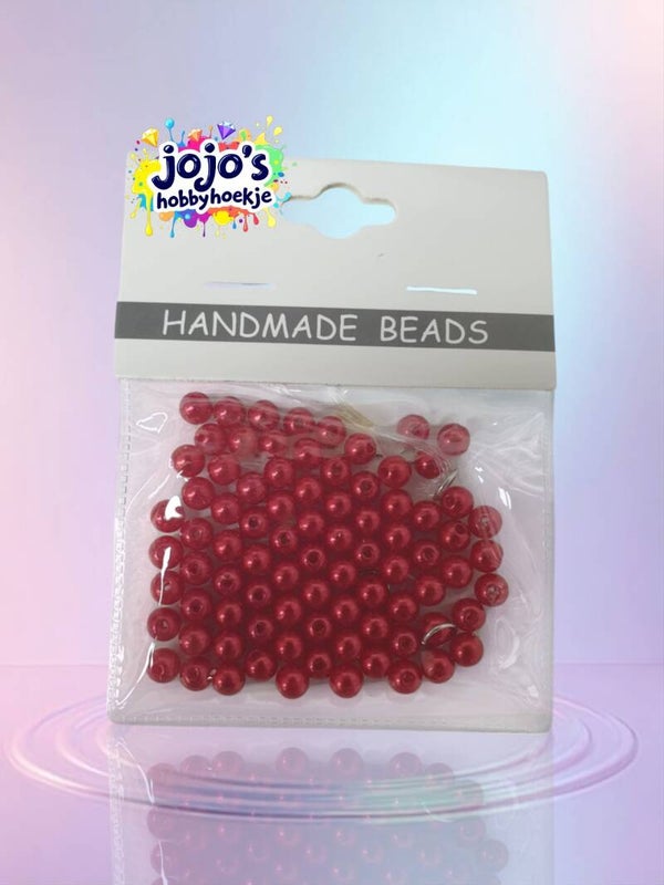 Karmijnrode Acrylkralen
