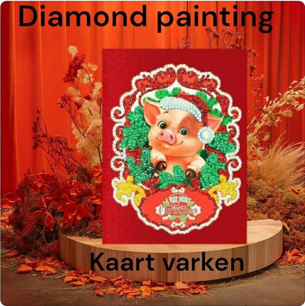 Diamond painting kerstkaart