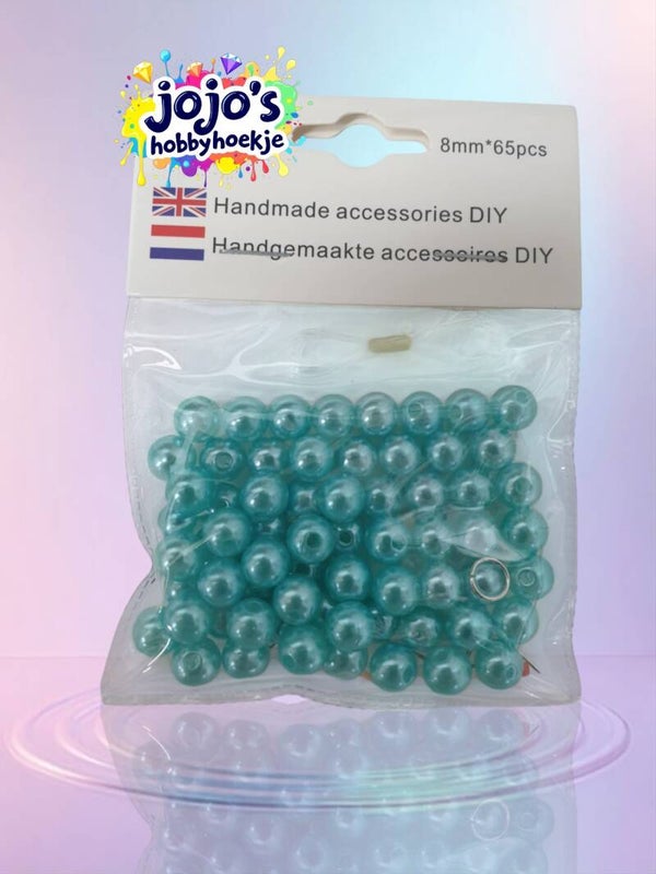 Aquamarine Acrylkralen ( 77)