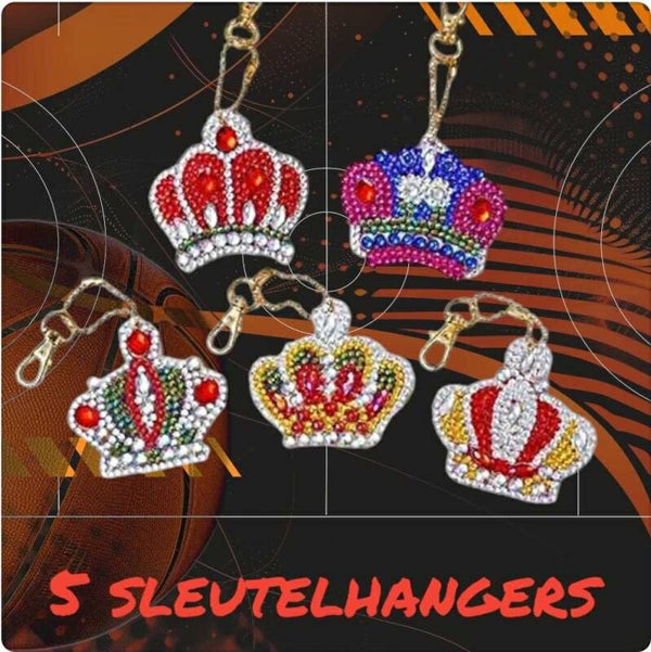 diamond painting sleutelhangers kronen
