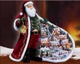 Diamond painting kerstman 70x50 cm