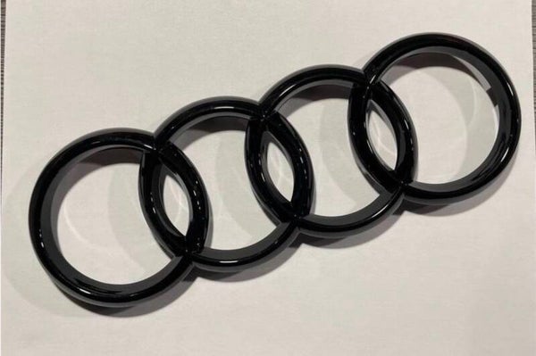 Audi glänzend schwarz Ringe Emblem Grill 273mm A3 A4 A7 A8 A6
