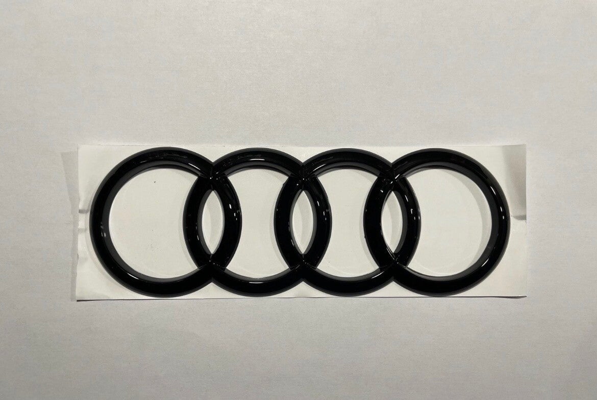 Audi glänzend schwarz Ringe Emblem Grill 192mm A1 A3 A4 A7 A8 A6