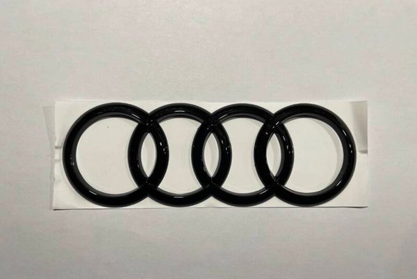 Audi glänzend schwarz Ringe Emblem Grill 192mm A1 A3 A4 A7 A8 A6