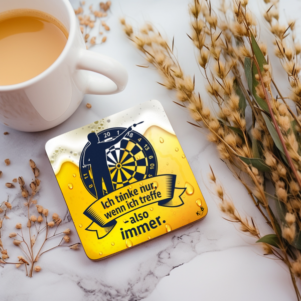 🎯MDF-Untersetzer „Ich trinke nur …“