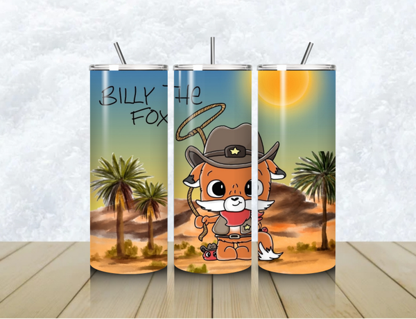 Thermobecher mit Steckdeckel "Billy the Fox"