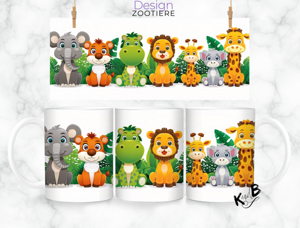Kindertasse | Geschenkidee - Design Zootiere