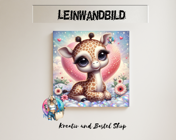 Leinwand "Giraffe Hintergrund Herz"