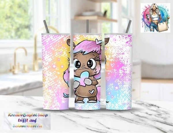 Thermobecher mit Steckdeckel "Herzmensch 1"