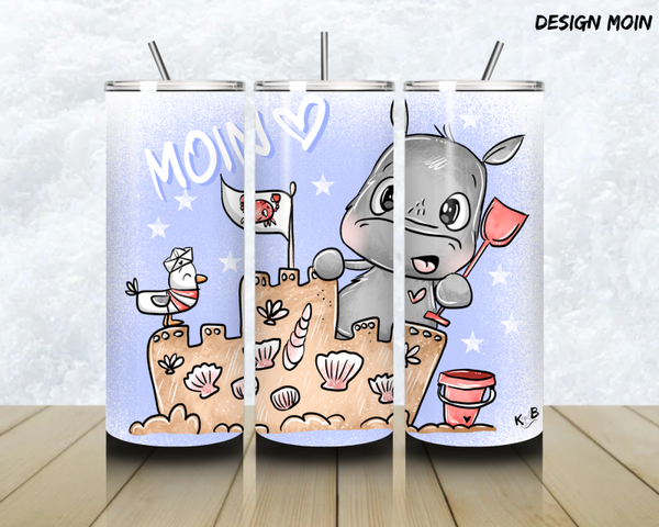 Thermobecher mit Steckdeckel "Design MOIN"