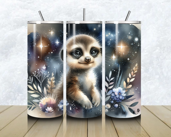 Thermobecher mit Steckdeckel Erdmännchen "Motiv 1"