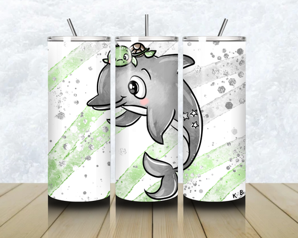 Schnubbi Thermobecher mit Steckdeckel "Design DELFINFREUND"