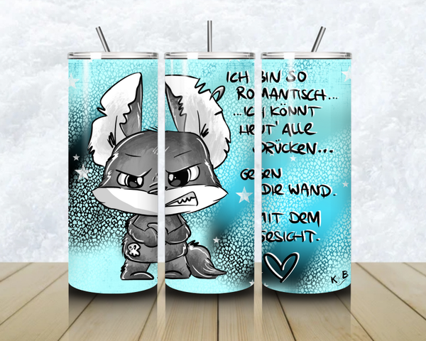 Thermobecher mit Steckdeckel "GRUMPYFOX 5"