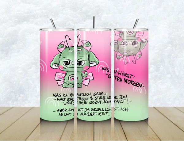 Thermobecher mit Steckdeckel "GUTEN MORGEN"