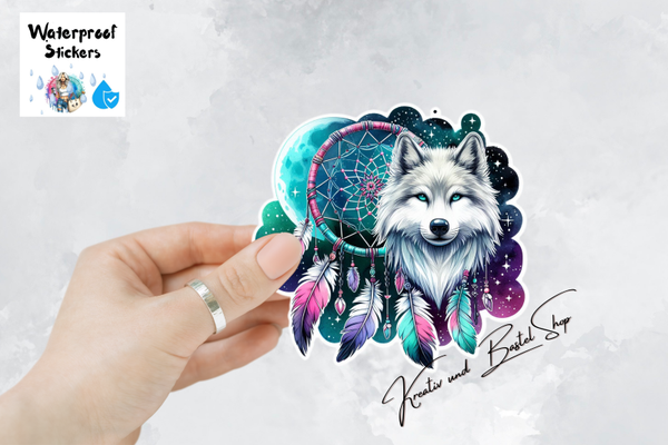 Wolf mit Traumfänger  3