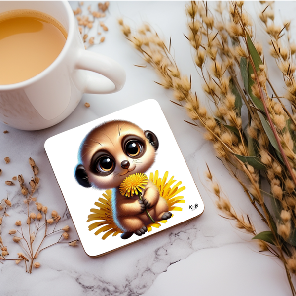 Untersetzer "Erdmännchen und Löwenzahn"