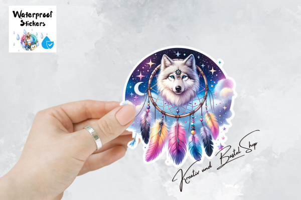 Wolf mit Traumfänger  4