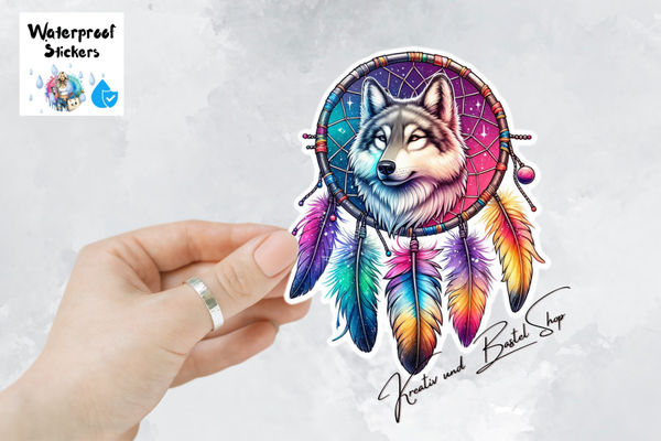 Wolf mit Traumfänger  5