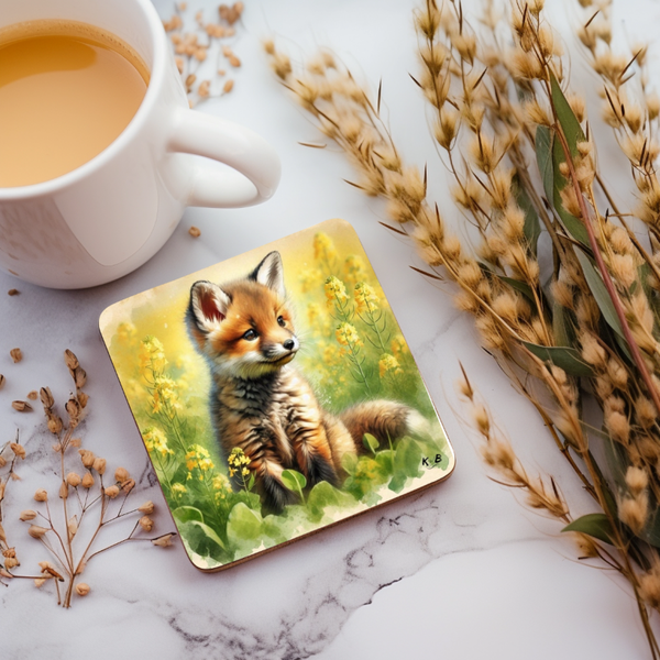 Untersetzer "Fuchs im Rapsfeld"