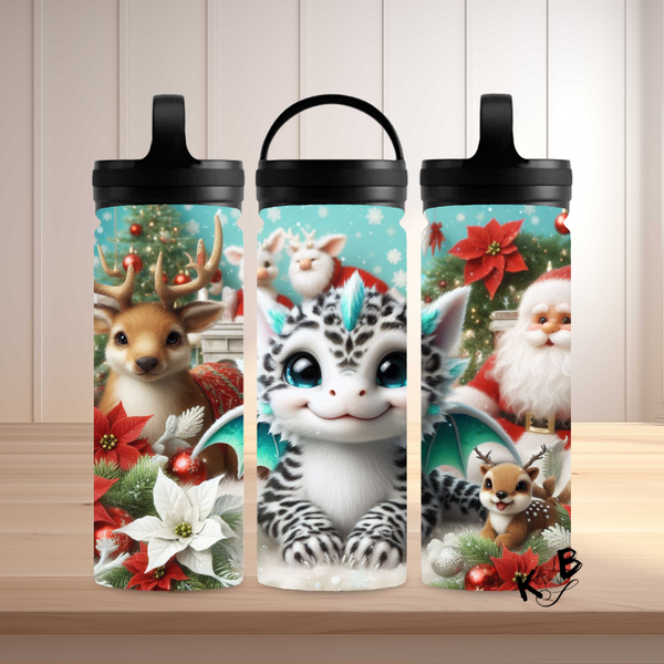 Thermoflasche "niedlicher Drache Weihnachtszauber 27"