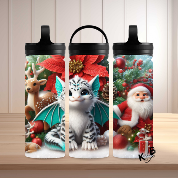 Thermoflasche "niedlicher Drache Weihnachtszauber 28 "
