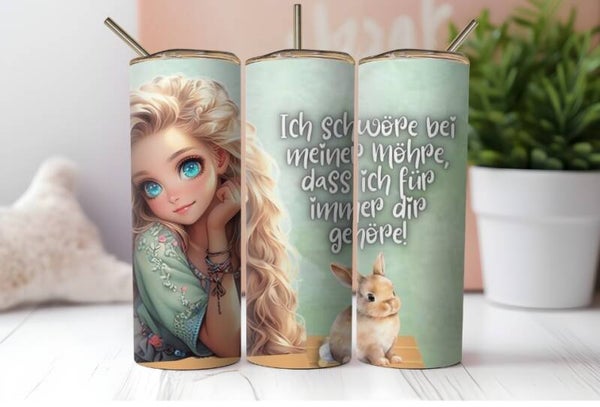 Thermobecher "Ich schwöre bei meiner Möhre dass ich für immer dir gehöre!"