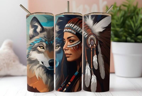 Thermobecher "Indianer Motiv 1"
