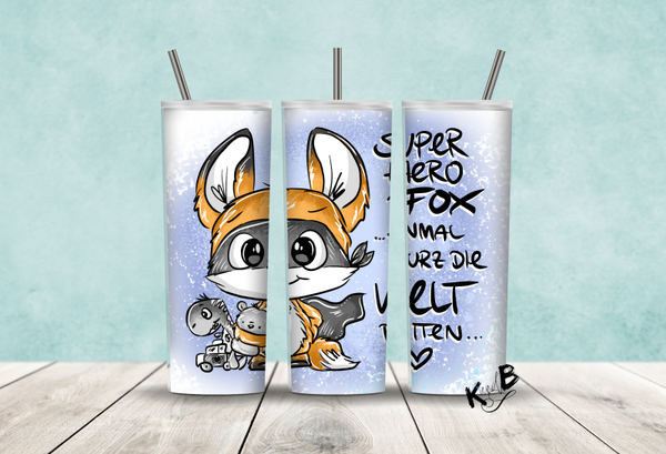 Thermobecher mit Steckdeckel "SUPERHEROFOX 1"