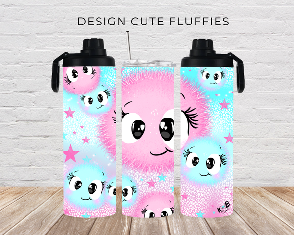 Thermobecher mit 2 Schraubverschlüssen "Design CUTE FLUFFIES"