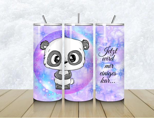 Thermobecher mit Steckdeckel "JETZT WIRD MIR EINIGES KLAR"